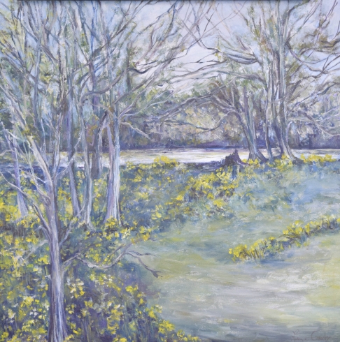 Cypress Bayou by Louise Guidry | Acrylic paint on canvas Cypress Bayou